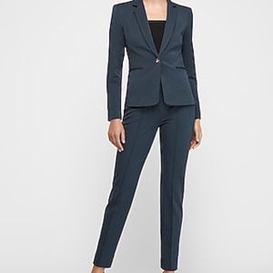 EXPRESS Suit SET - Blue Blazer with Gold buttons AND Blue Ankle Pants SZ 2